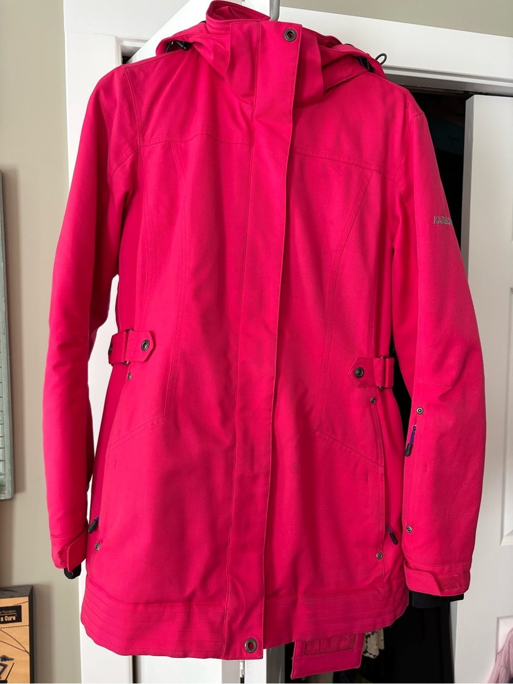 Karbon Hot Pink Hooded Ski Jacket - Women's Size 8